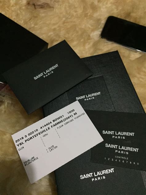 ysl bag authenticity card|YSL authenticity check code.